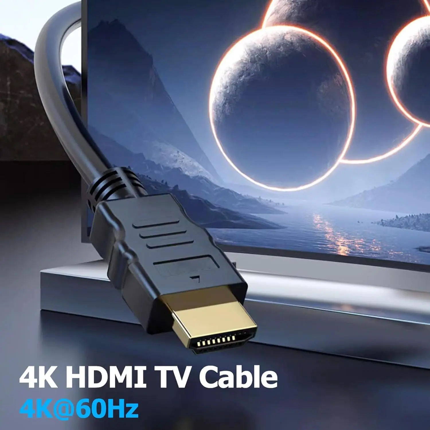 Cabo hdmi 4k 2.0 para apple tv ps4 divisor caixa de interruptor hdmi para cabo hdmi 60hz cabo de áudio de vídeo cabo hdmi 4k 1m 3m