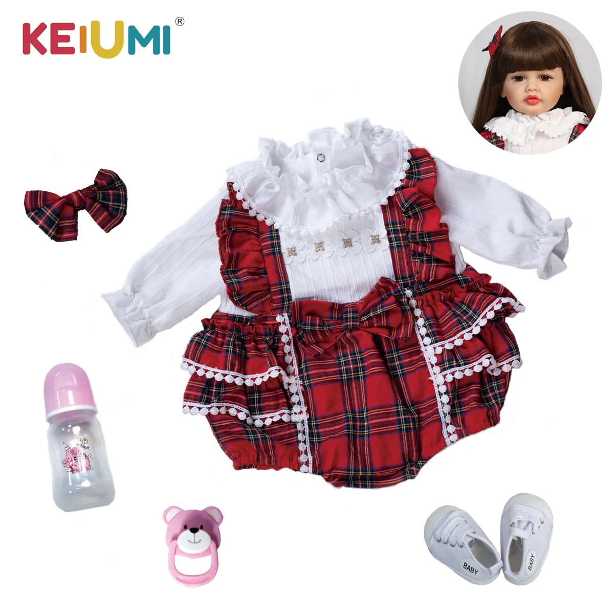 Keiumi 55 Cm Siliconen Vintage Stijl Pop Reborn Babypop Bebe Reborn Speelgoed Verjaardagscadeaus Voor Kind
