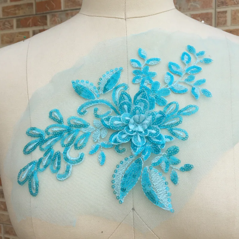 

Multi Colored Stacked Bead Pieces Three-dimensional Flower Lace Flower Pieces DIY Dress Dance Performance Clothing Accessories