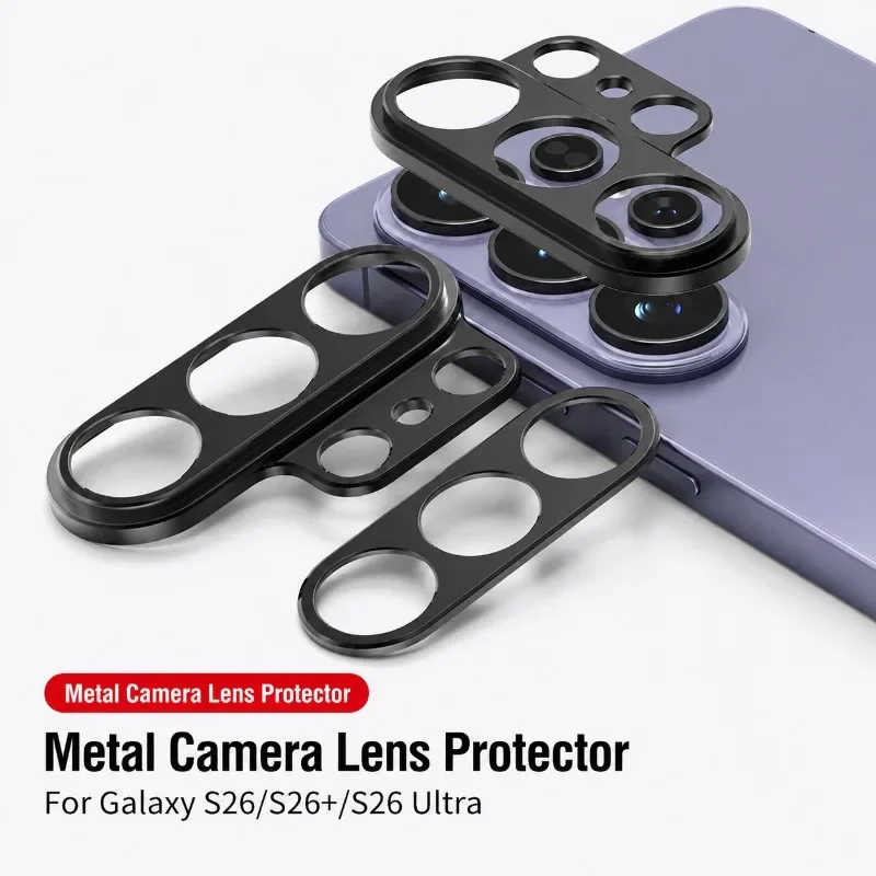 Hollow Metal Camera Lens Frame Anti-Scratch Lens Shield Guard for Samsung Galaxy S26 Ultra Matte Finish Custom Fit