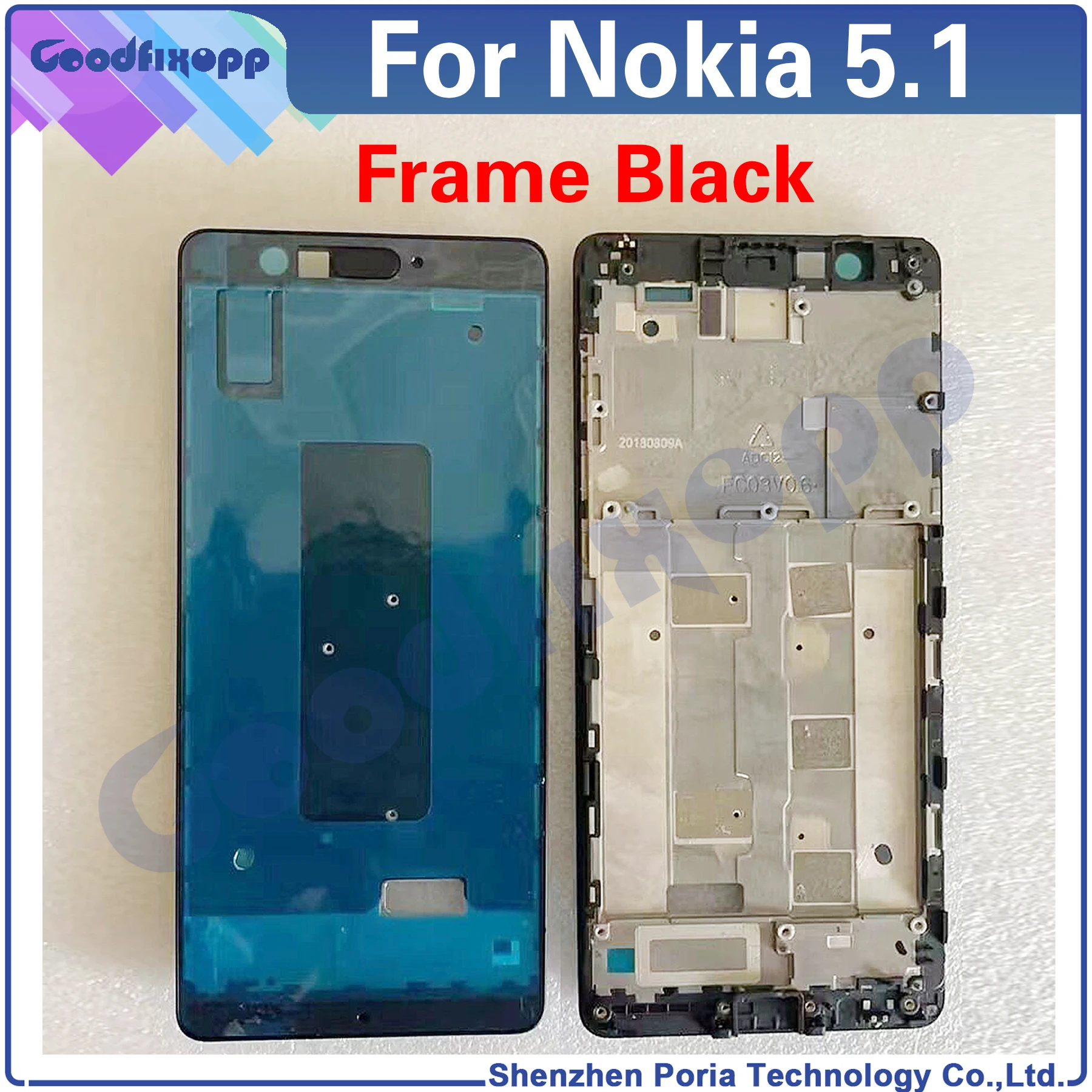 For Nokia 5.1 TA-1075 TA-1061 TA-1088 TA-1081 TA-1076 Phone LCD Frame Middle Frame LCD Bezel Plate Panel Chassis Replacement