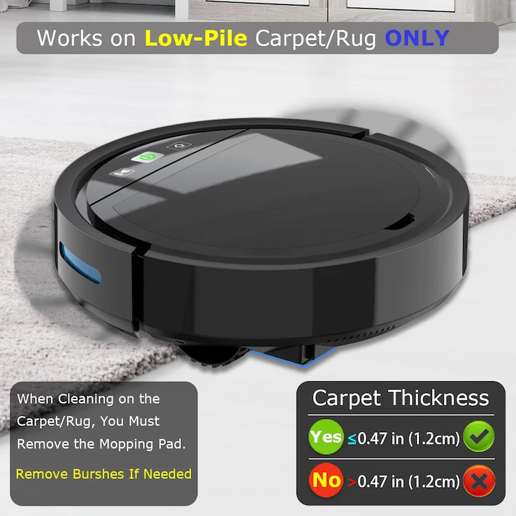 Smart Robot Vacuum Cleaner with 4500PA Suction & Self-Emptying - WiFi/App Control,LiDAR Navigation,Wet/Dry Mopping for Pet Hair）