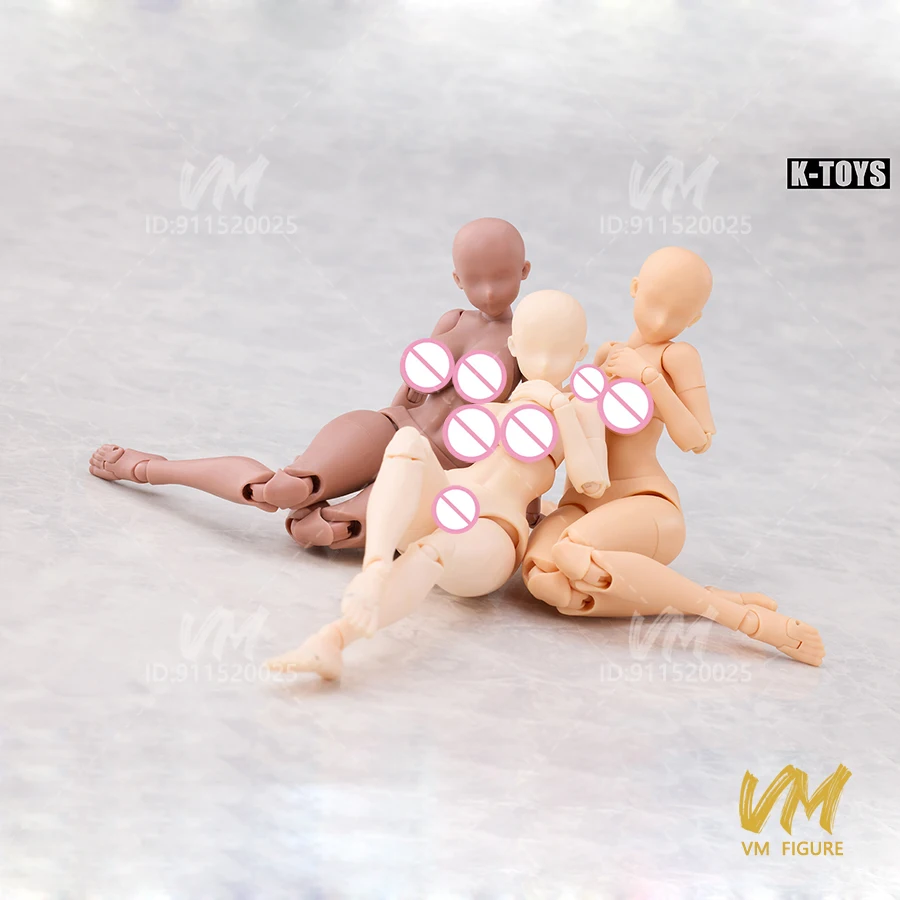 K-Toys KT02 Scala 1/12 Stile Anime Giapponese Seni Super Grandi Curvy Corpo Femminile 6 "Flesibile Soldato Action Figure Modello Bambola Giocattolo