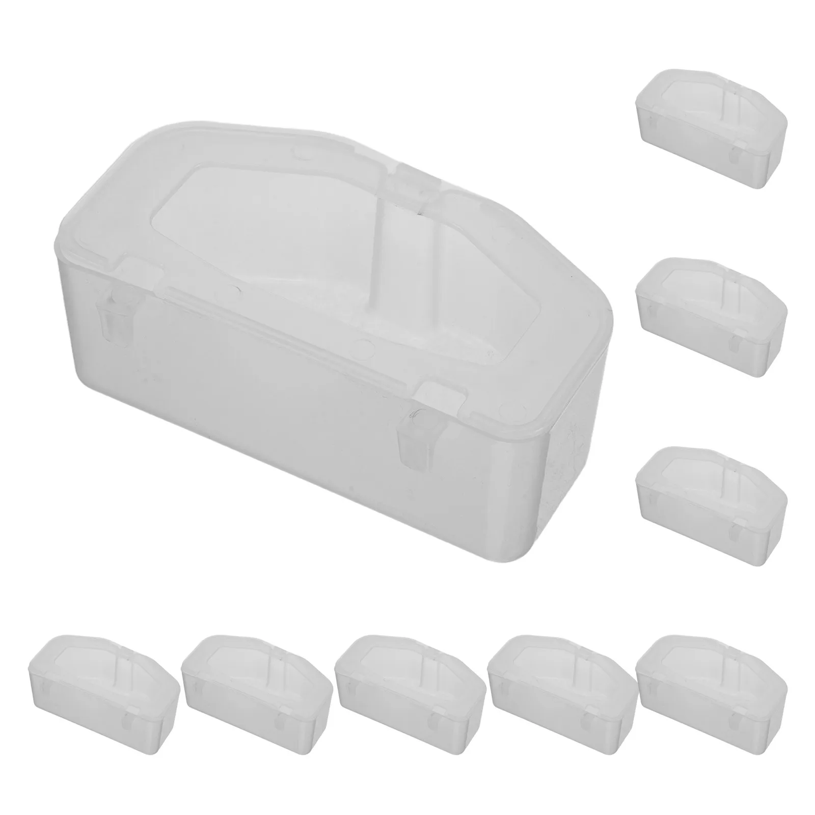 

Набор из 10 кормушек для птиц без беспорядка, защищенных от брызг, для клеток, с крышкой, подвесные, для попугаев и волнистых попугайчиков