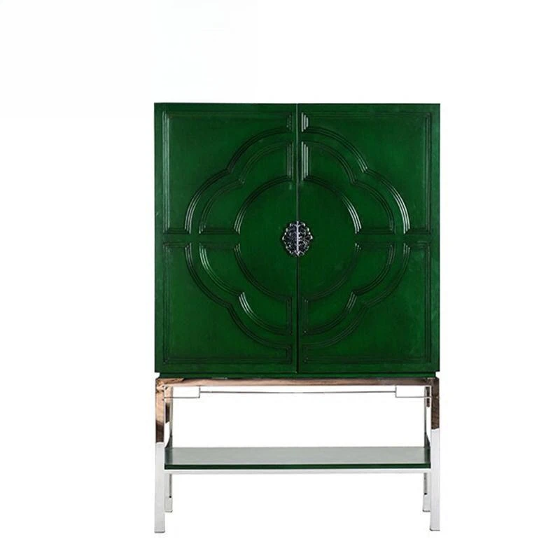 American light luxury solid wood porch cabinet neoclassical decorative cabinet South East Asia living room high cabinet