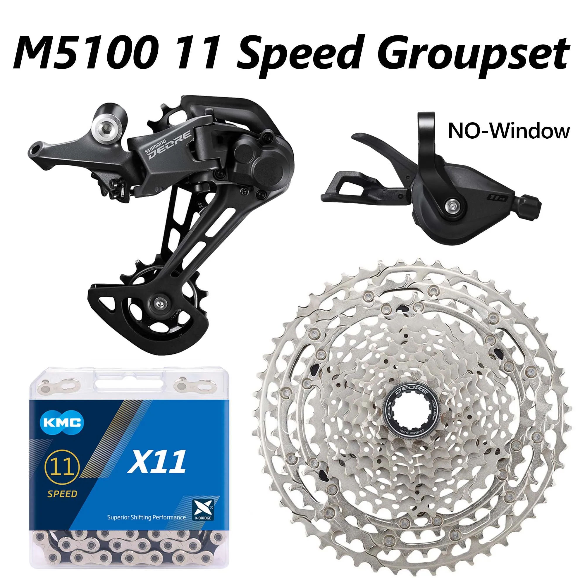 SHIMANO DEORE M5100 11 Speed groupset 11-51t 4 kit SL/RD/CS-M5100 LG500 Chain MTB 11S GROUPSET