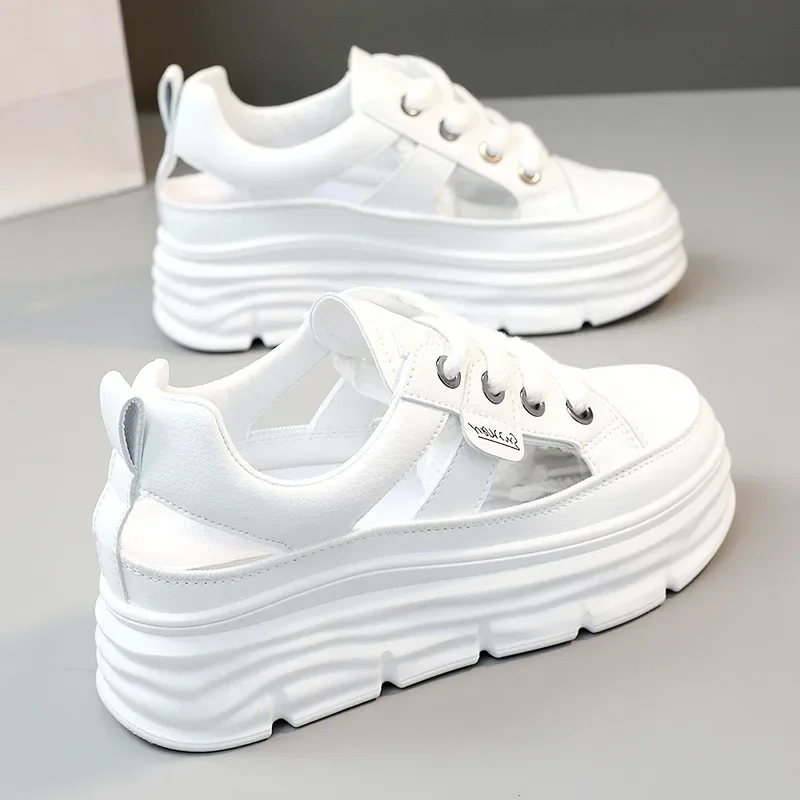 Woman Shoes Summer Elevated Breathable Thick Sole Casual  White  Zapatillas De Deporte Casual Shoes 2024