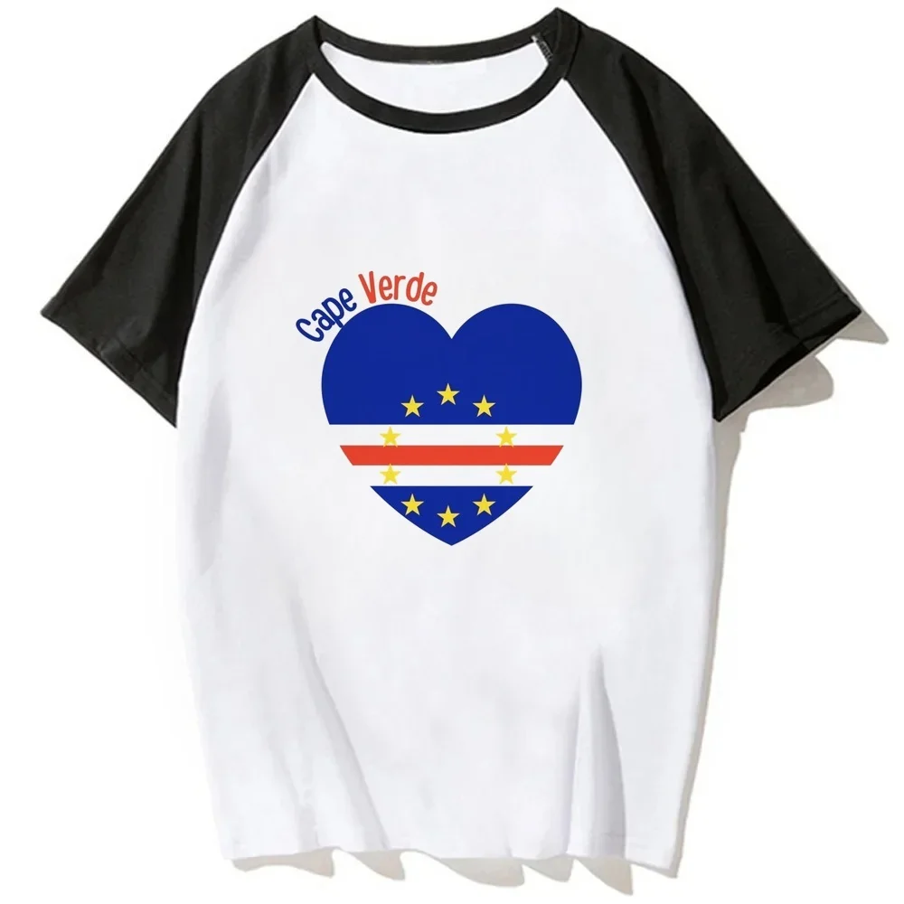 Cabo Verde t-shirt femme korean fashion funny party t shirt gyaru anime emo goth