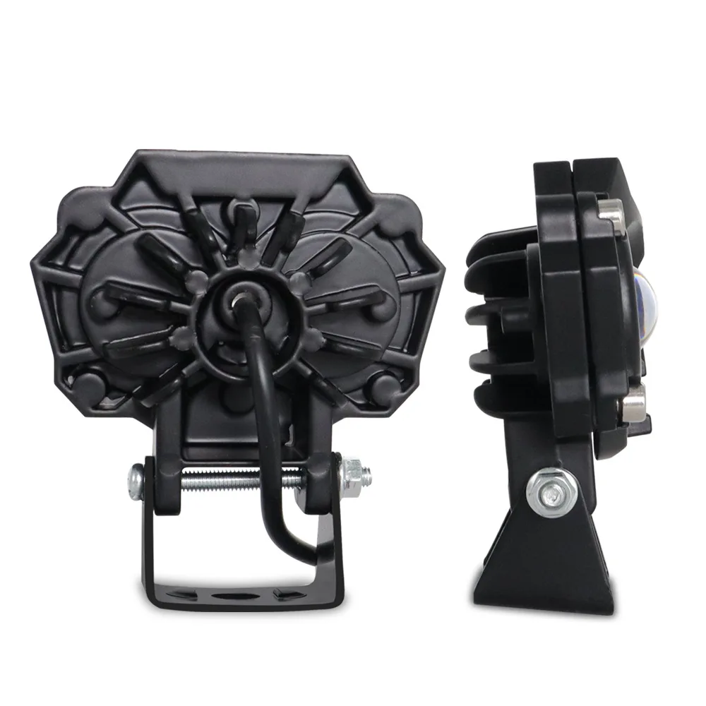 New 2-eye two-color spotlight white and yellow flashing super bright external auxiliary electric vehicle motorcycle spotlight