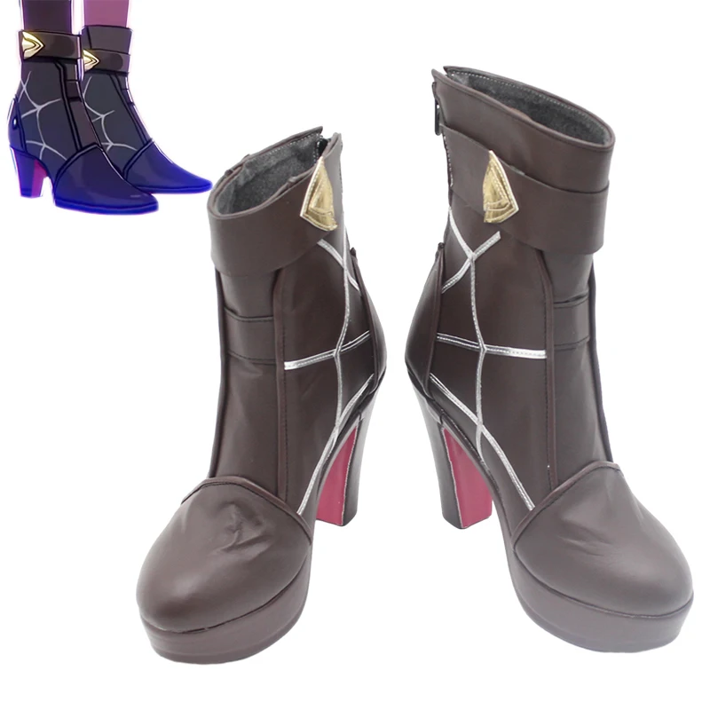 Game Honkai: Star Rail Kafka Cosplay Shoes Adult Women Girls High Heels Leather Boots Halloween Costume Props Accessories