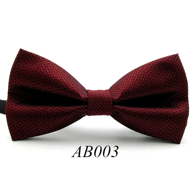 High Quality Gentlemen Leisure Formal Striped Cravat Bowtie Male Groom Marriage Black Red Pattern Butterfly