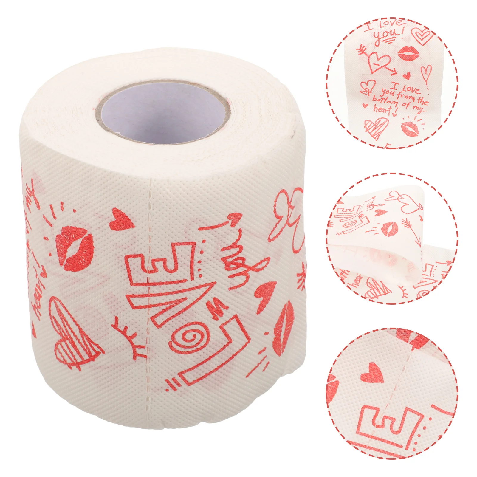 Rollo de papel con estampado de San Valentín, servilleta de baño, pañuelos de papel higiénico