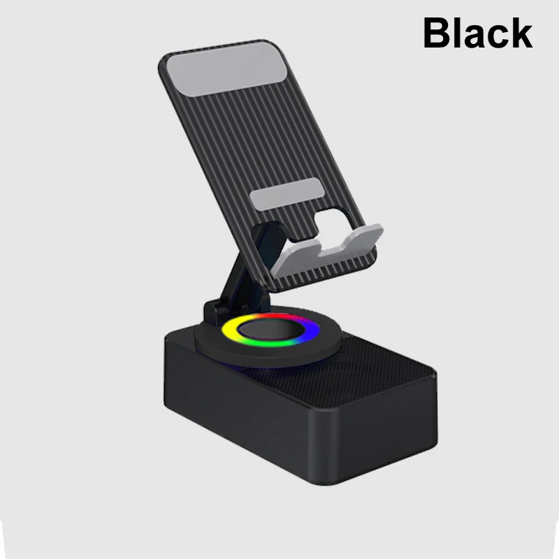 3 في 1 حامل هاتف محمول الخليوي دعامة حامل + بنك طاقة الصوت + سماعة لاسلكية تعمل بالبلوتوث المتكلم قابل للتعديل طوي الدورية سطح المكتب L #5