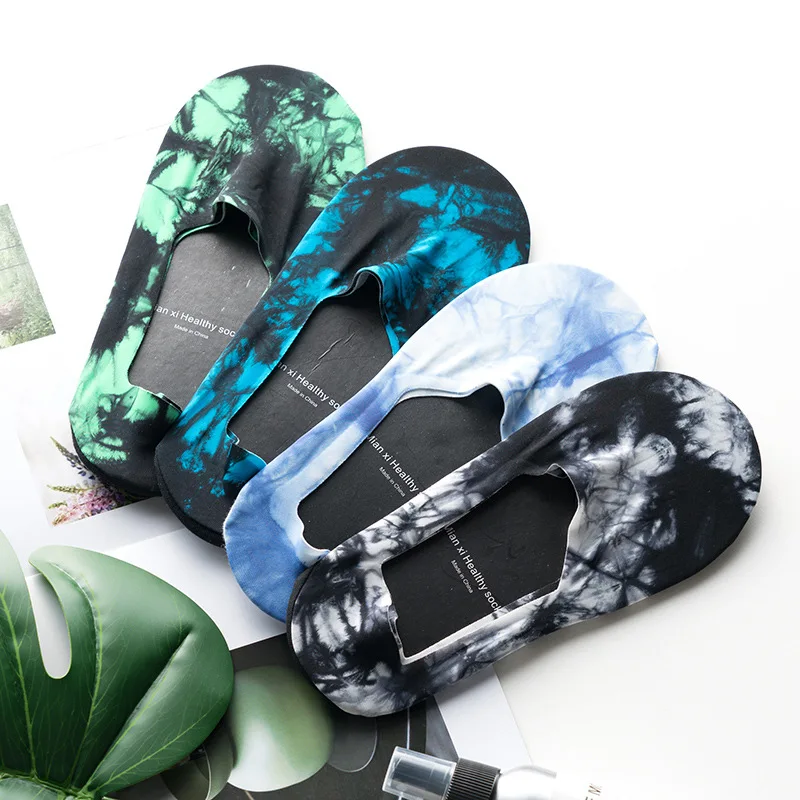 1 Pair Of Fashion Ultra-thin Socks Ice Silk Breathable Cool No Show Socks Business Male Camouflage Hiphop Funny Summer Socken