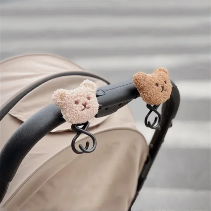 Cute Bear Baby Bag Stroller Hook Pram Rotate 360 Degree Rotatable Cart Organizer Pram Hook Stroller Accessories Mummy Bag Hook