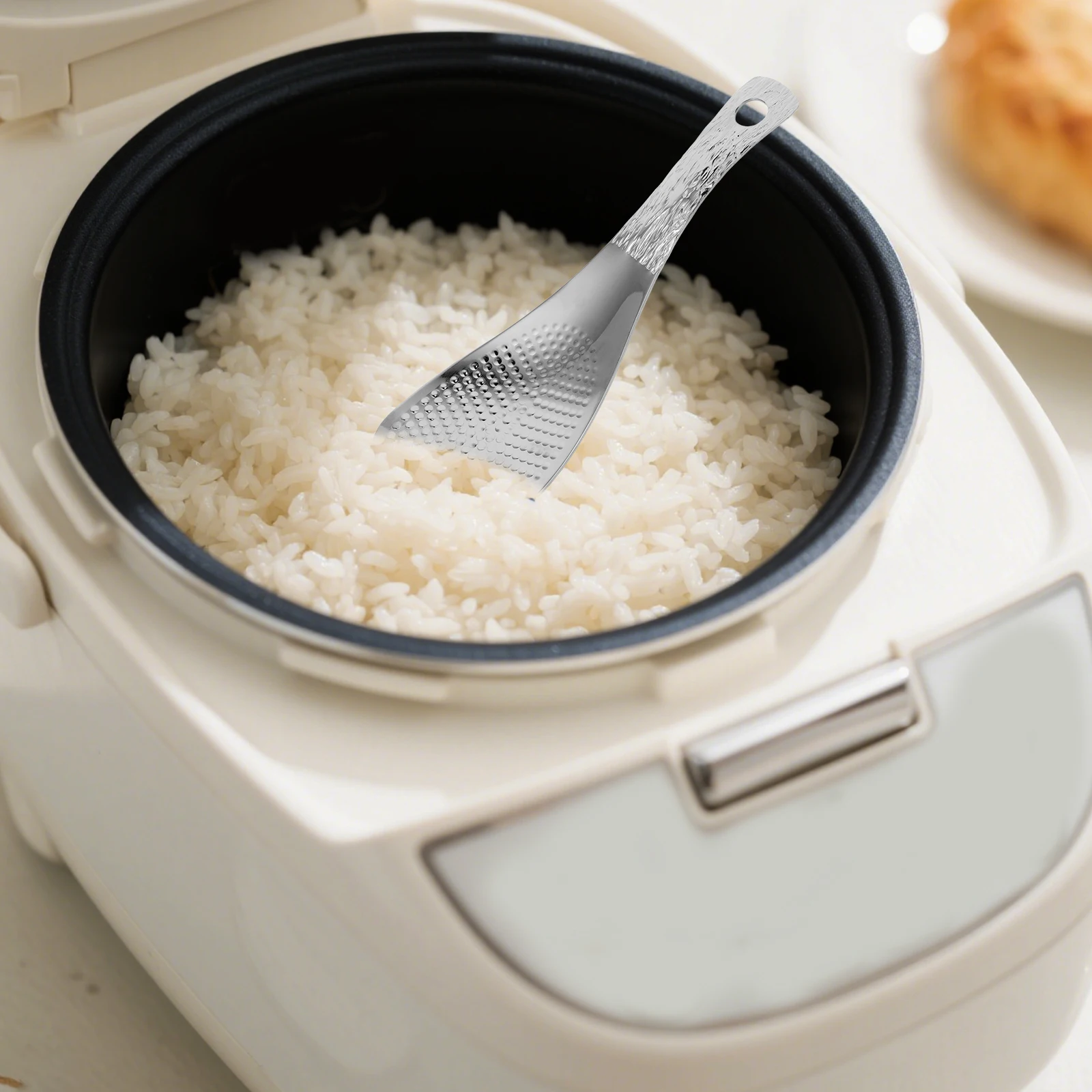

Stainless Steel Rice Spoon Large Capacity Nonstick Mirror Finish Kitchen Utensils Serving Spoon Thickened Design