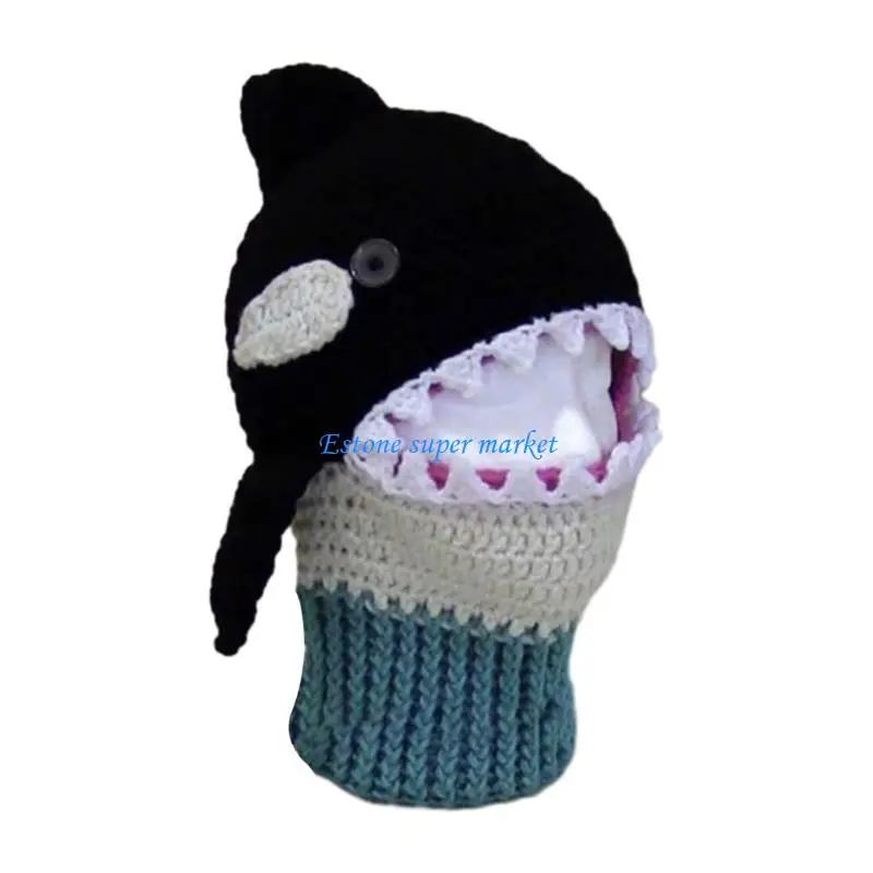 

090B Knitted Hat with Neck Hood Ear Protections Hat Soft Winter Warm Hat for Baby Kid