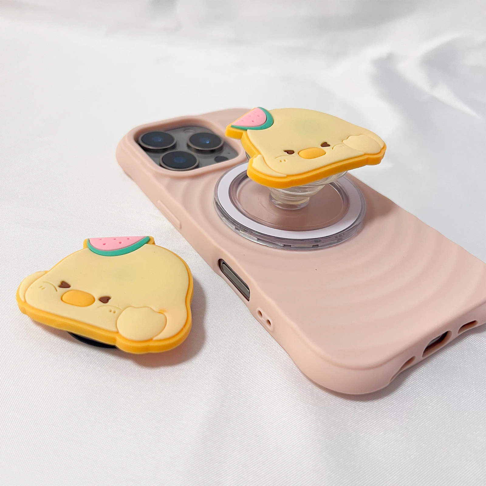 Мягкий держатель для телефона с милым животным, тортом и курицей Griptok, подставка для телефона, поддержка iPhone 17, iPhone, 16 Pro Max, Samsung