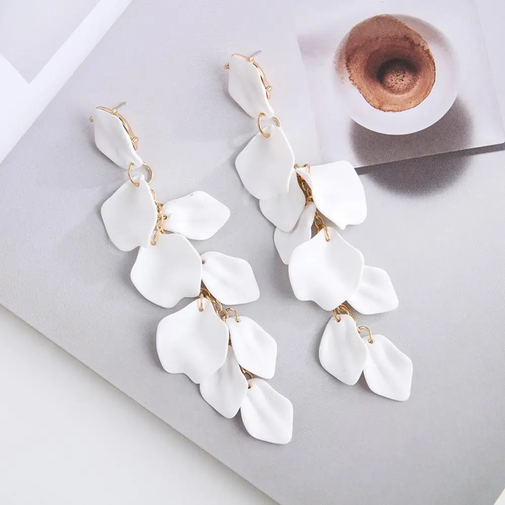 Colorful Petal Earrings Bohemian Earrings Eardrop Elegant Women Earrings Retro Ear Jewelry pendientes Ear Decoration