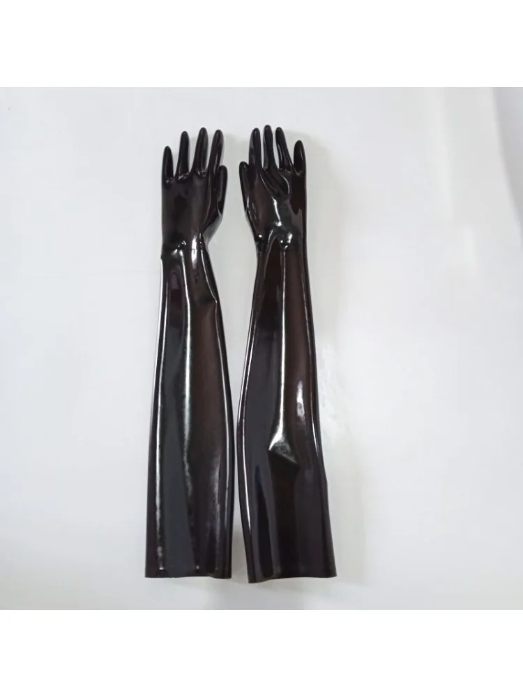 Latexhandschoenen Natuurlijke latex lange handschoenen tot de bovenarm strak en soepel - afbeelding 2
