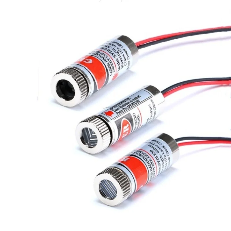 650nm 5mW Red Point / Line / Cross Laser Module Head Glass Lens Focusable Focus Adjustable Laser Diode Head Industrial Class