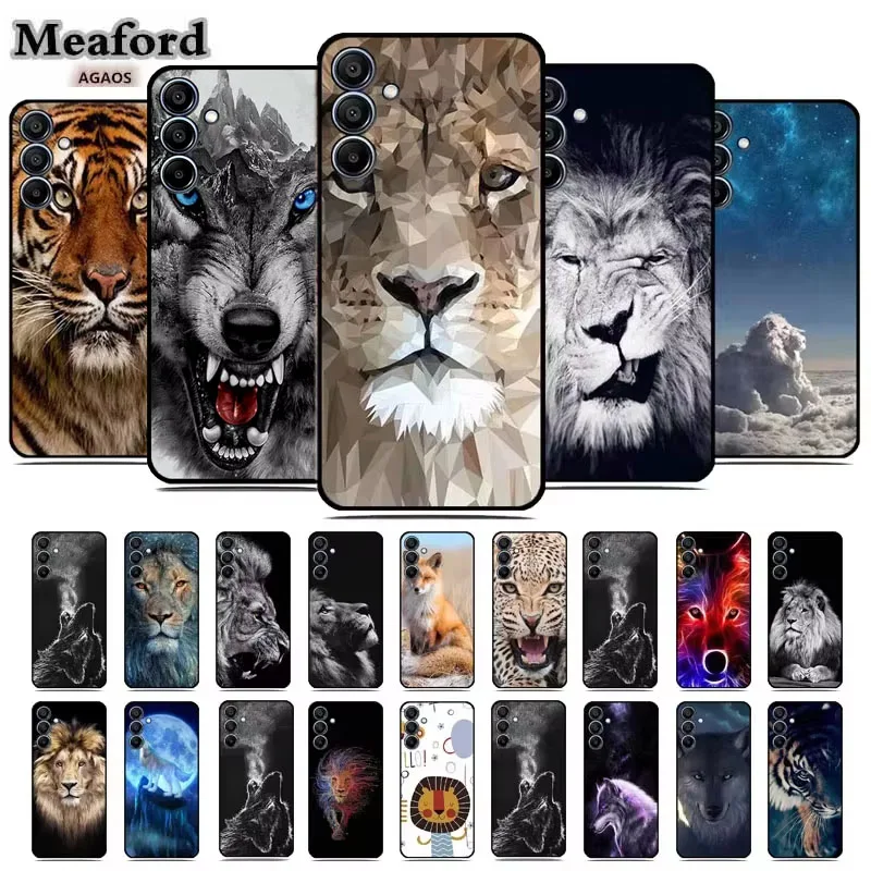 

Black Funda Cover for Samsung Galaxy A15 4G 5G 6.5" Silicone TPU Phone Clear Soft Back Case for Samsung A15 SM-A155F Animal Capa