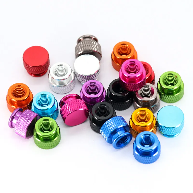 1Pcs Blind Hole Nut Colourful Aluminium Alloy M3 M3.5 M4 M5 M6 Knurled Thumb Hand Knob Nuts