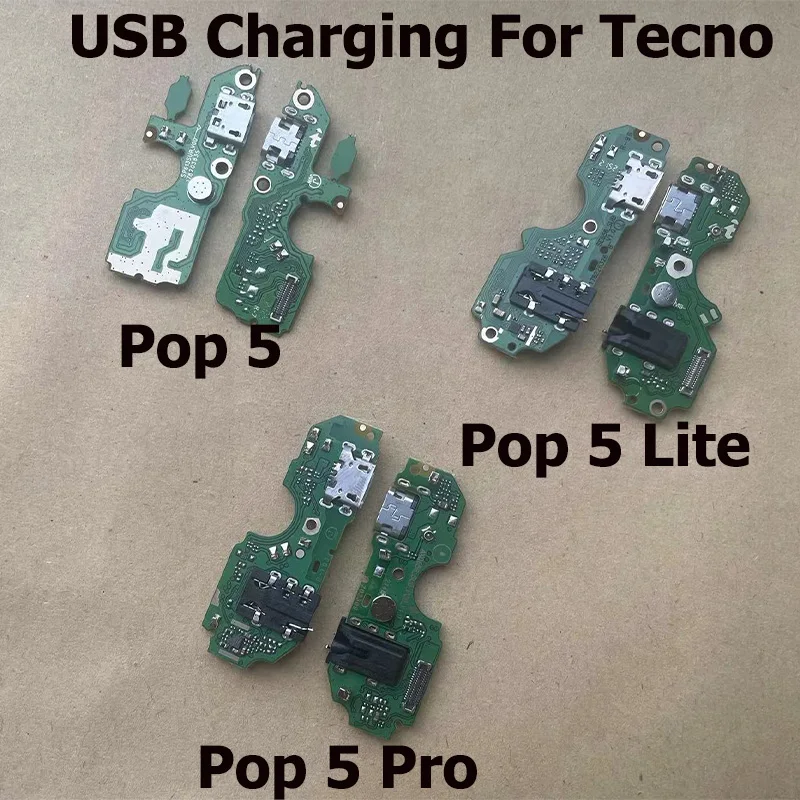 Fast Charger For Tecno Pop 5 Pro Lite USB Charging Dock Board Connector PCB Port Plug Socket Mic Flex Cable