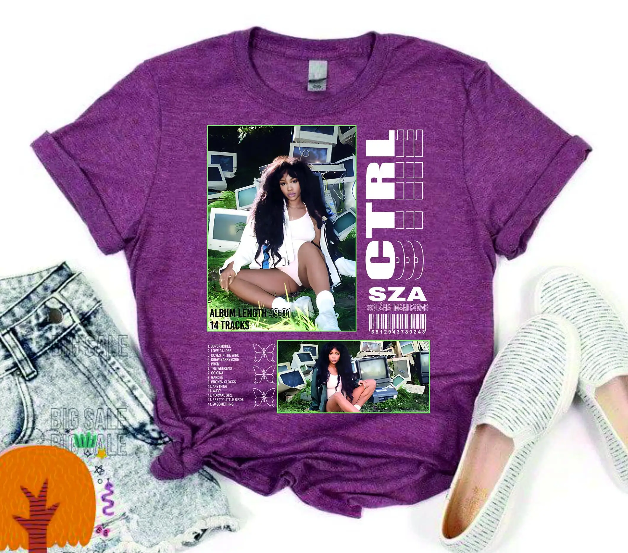 SZA CTRL Merch Aesthetic tee T Shirt