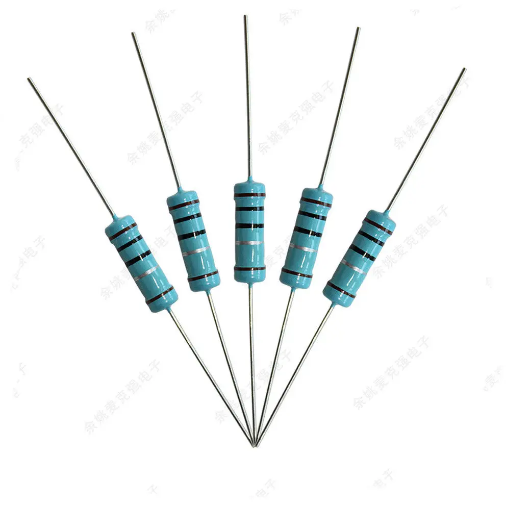 T88C 20 Buah 100 Ohm 1% 3W Resistor Film Logam 3 Watt 100R Resistor