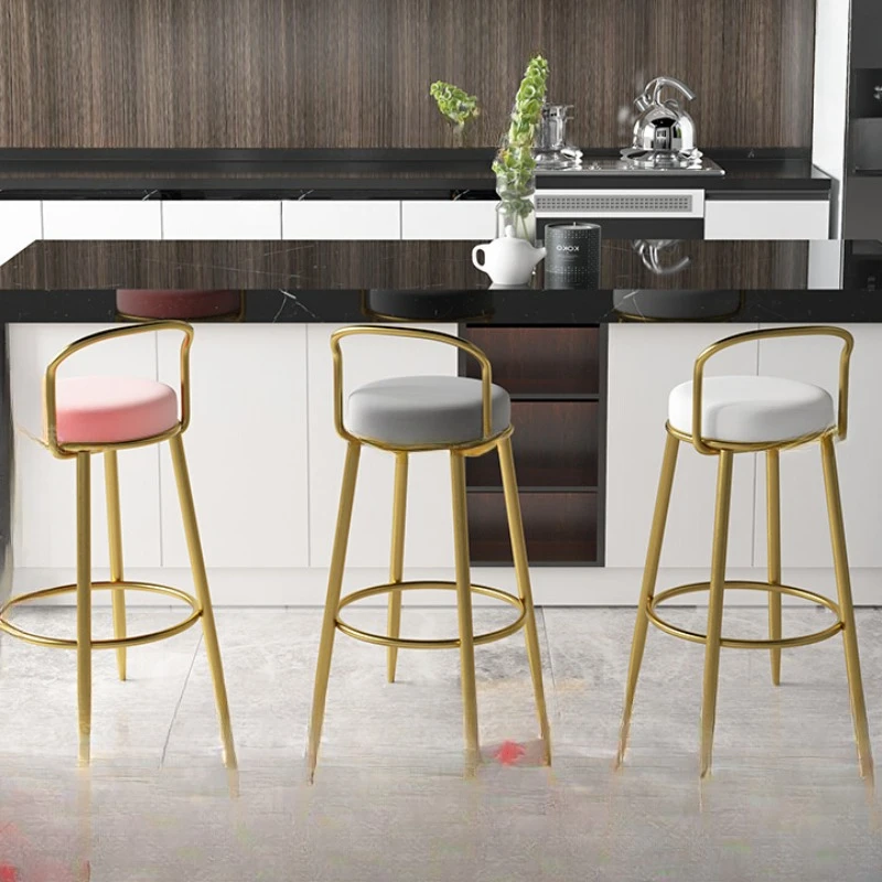 Barber Shop Chairs Kitchen Accent Leather High Stool Nordic Chairs For Living Room Ergonomic Salon Mid Century Furniture Home