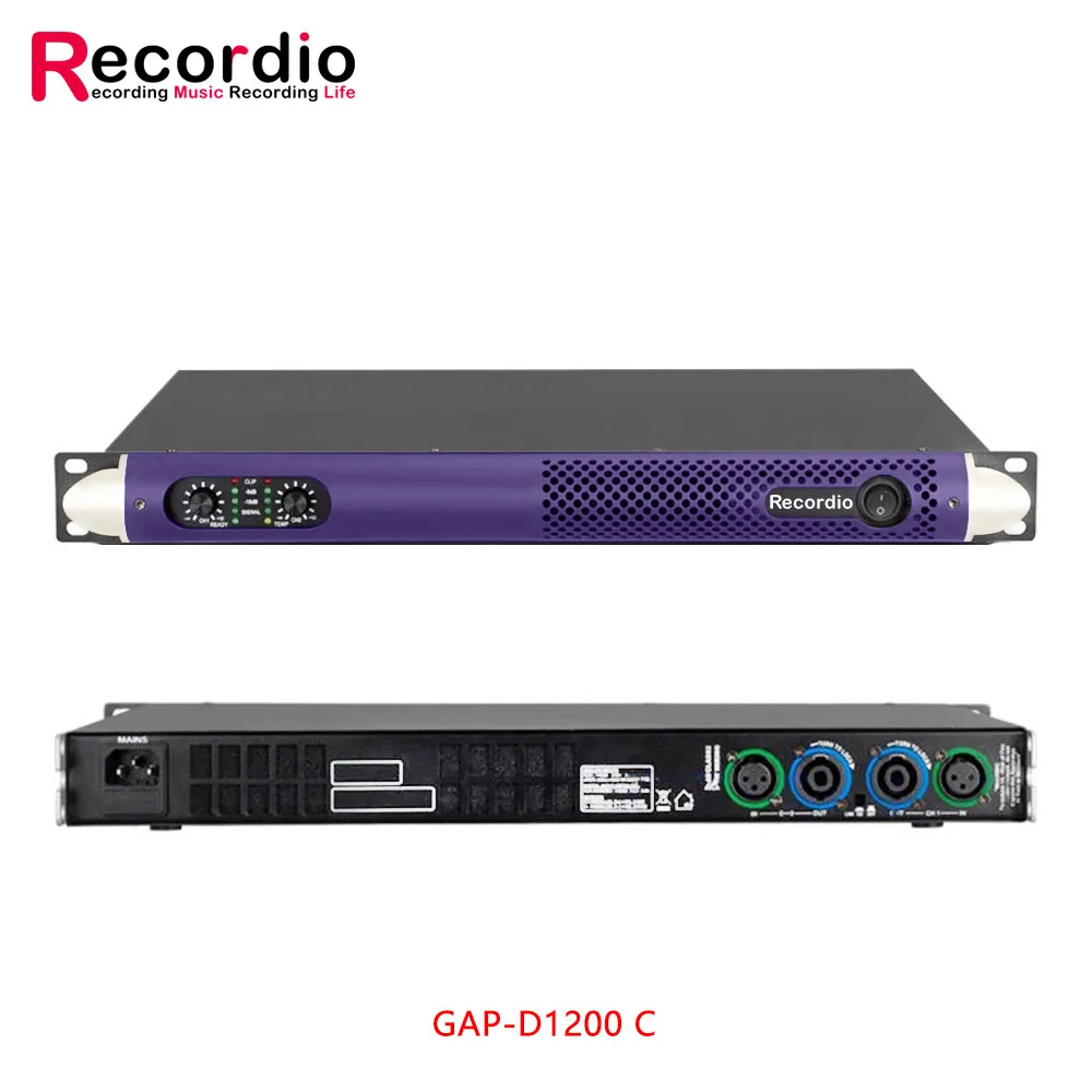 GAP-D1200 household digital power amplifier, two-channel 1U high-power amplifier, stage KTV amplifier
