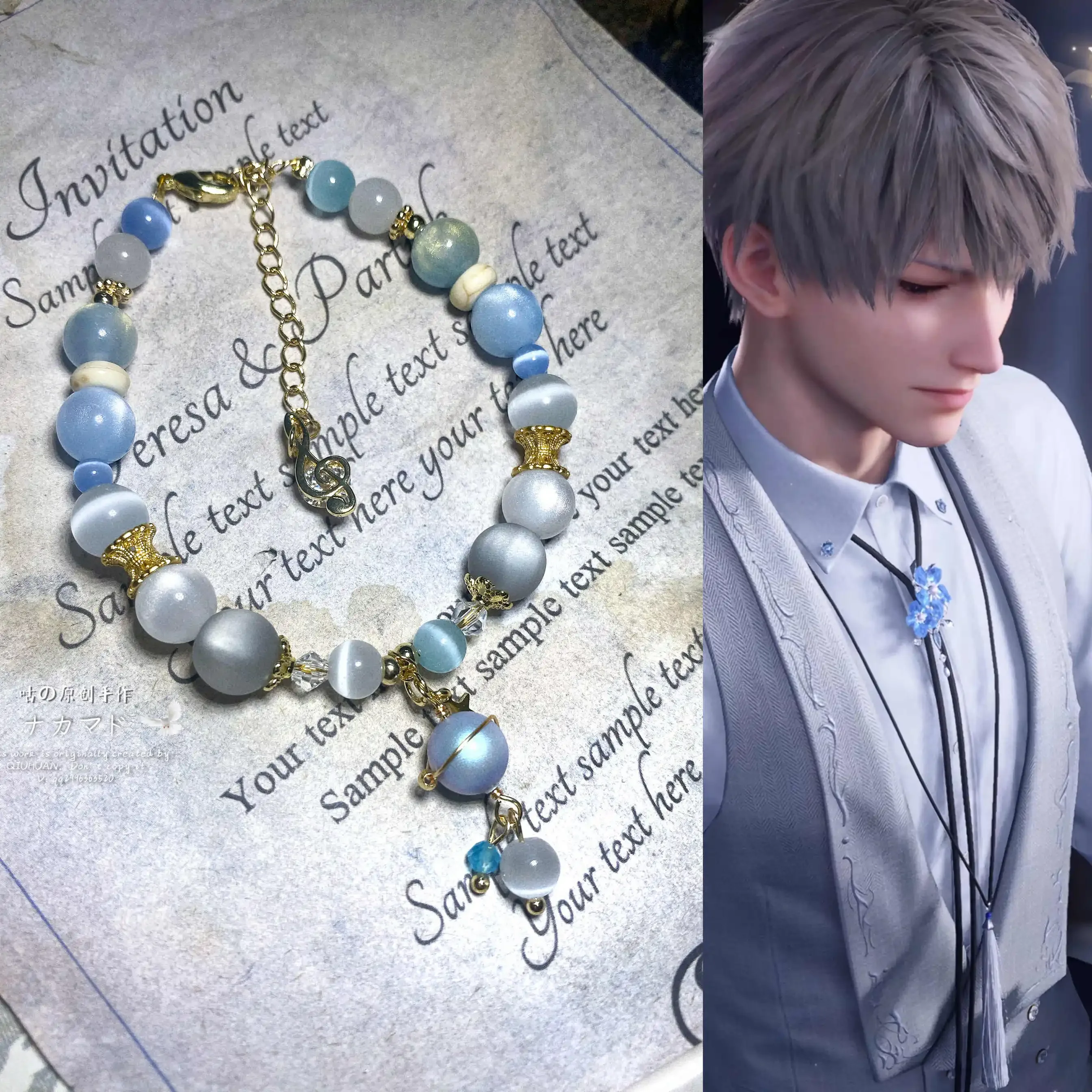 NEW Anime Love and Deepspace Xavier Fashion Bracelet Pendant Wristbands Accessories Cosplay Gift