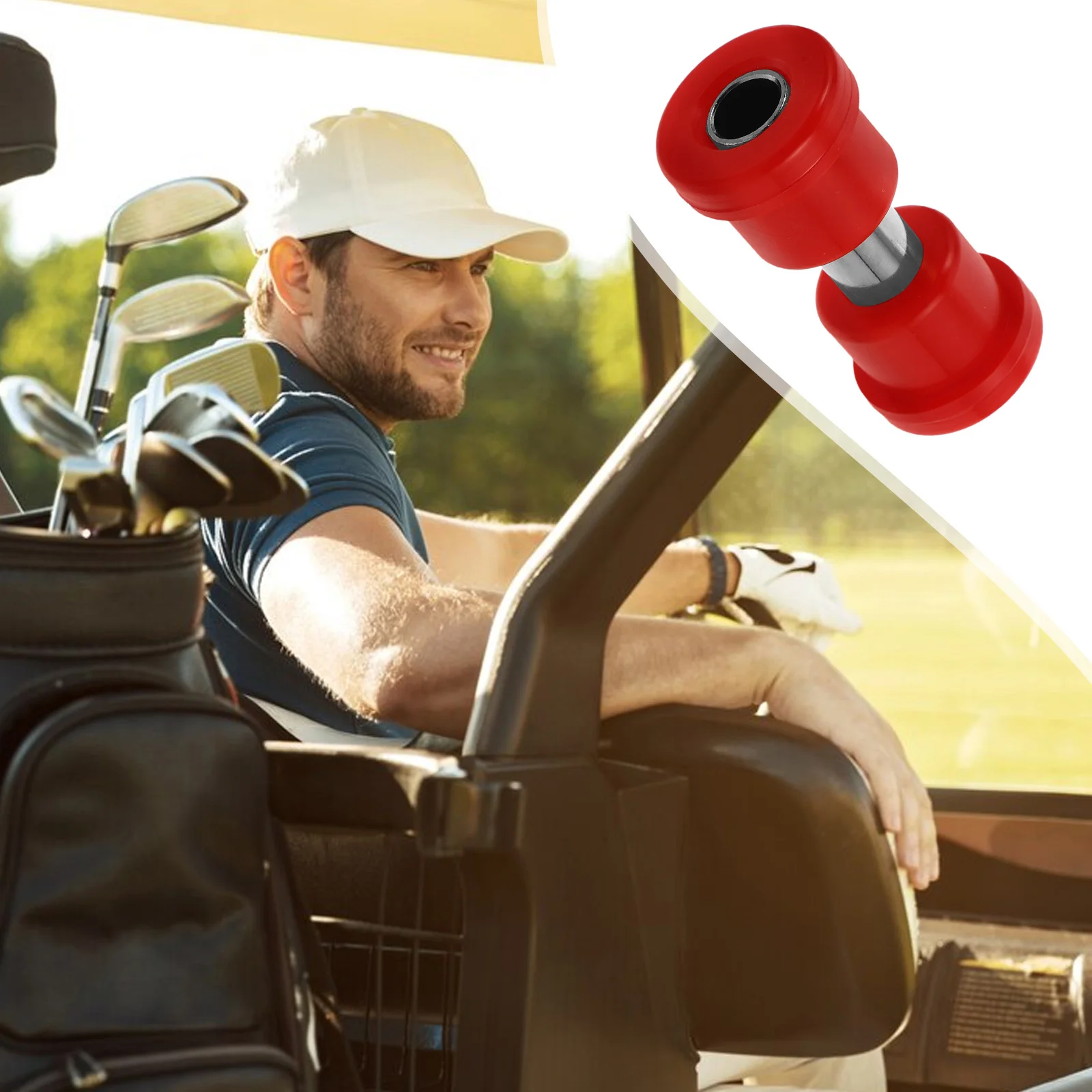 8Pcs Spring Bushings Durable Golf Cart Spring Bushing Kit Replacement for Front Rear Suspension Golf Cart Accessories