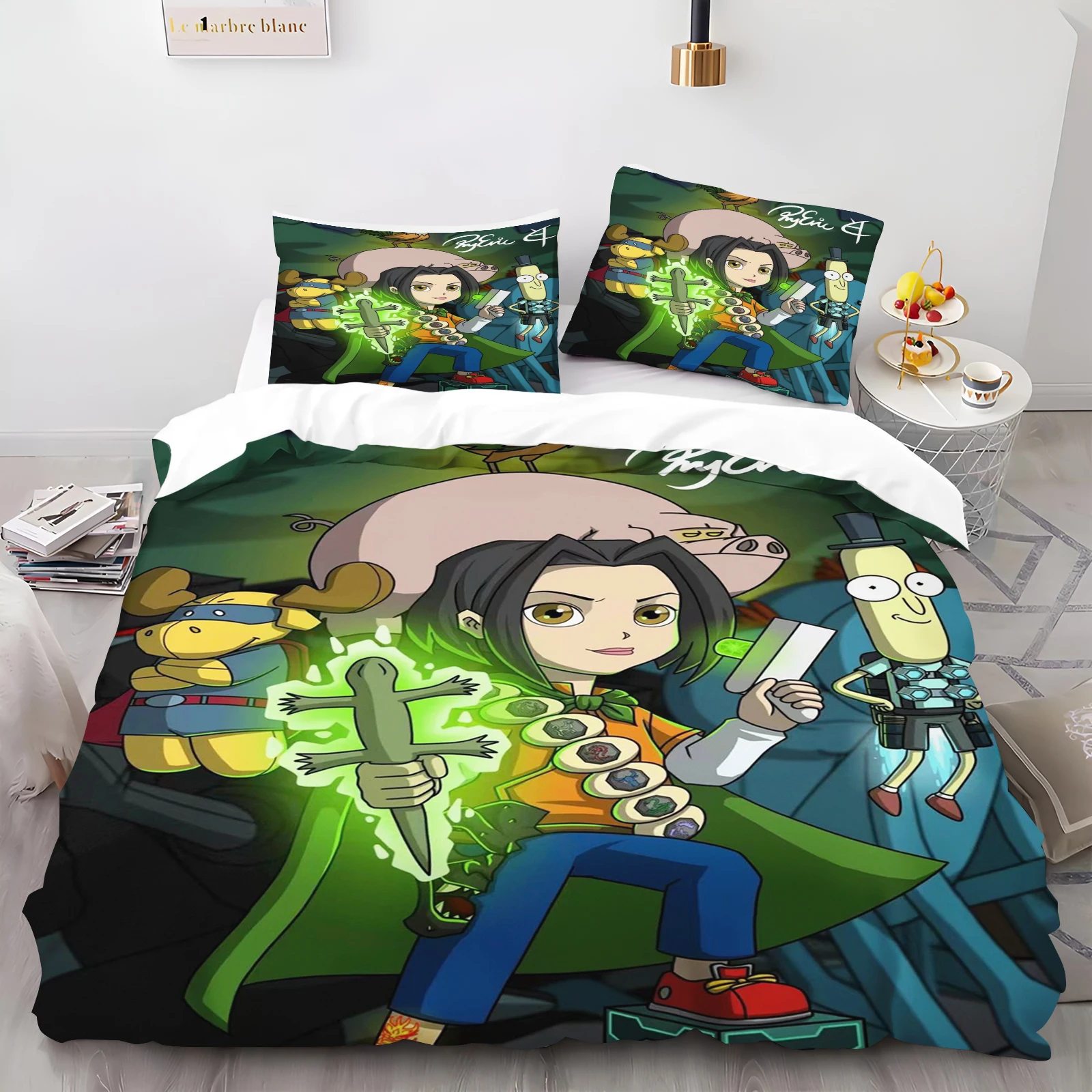 

Jackie Chan Adventures Quilt Cover Cartoon Duvet Cute Printing Home Breathable Children Bedding Custom Made Various Sizes Set