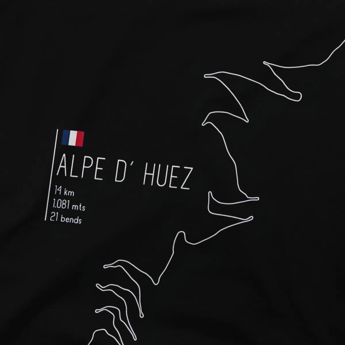 Alpe D Huez เสื้อยืดคอกลมสำหรับผู้ชาย, เสื้อยืดคอกลมแขนสั้นผ้าฝ้ายแท้