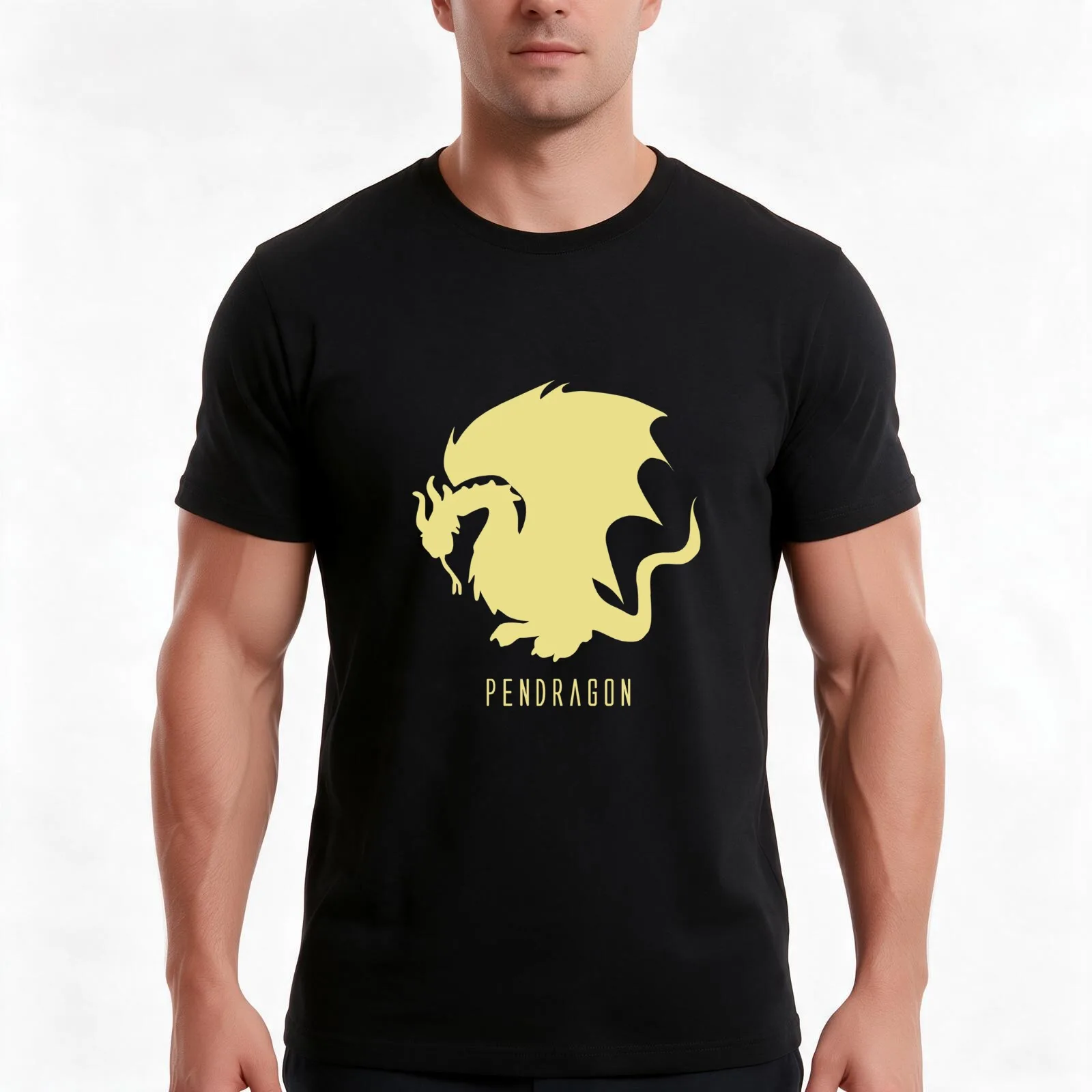 Pendragon symbol, merlin T-Shirt, Summer Casual Cotton Tee, Oversized Streetwear Tops, Vintage Graphic Print, Unisex Men Women