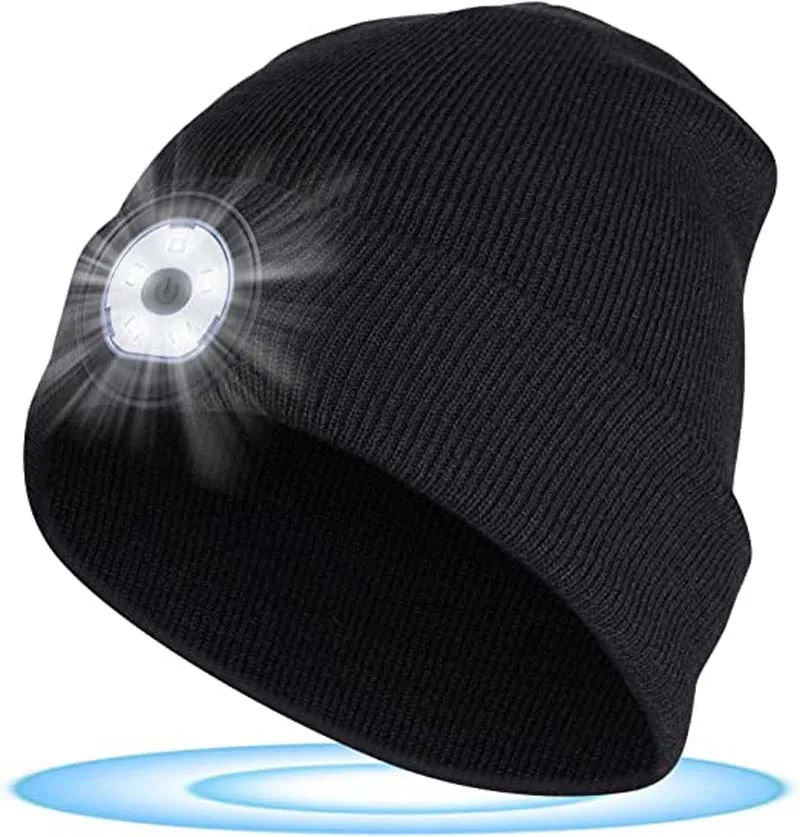 

LED lightedBeanie fashing Hat Knit Hat Winter Warm Hunting Camping Running Hat Gifts for Men Women Outdoor Fishing Caps survival