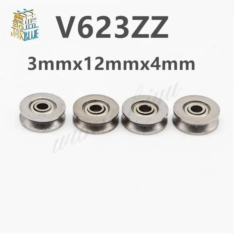 10 قطعة V623ZZ V624ZZ U604ZZ U624ZZ 3x12x4 مللي متر V الكربون الصلب كرة أخدود عميقة آثار المشي دليل السكك الحديدية تحمل العلامة التجارية الجديدة #6