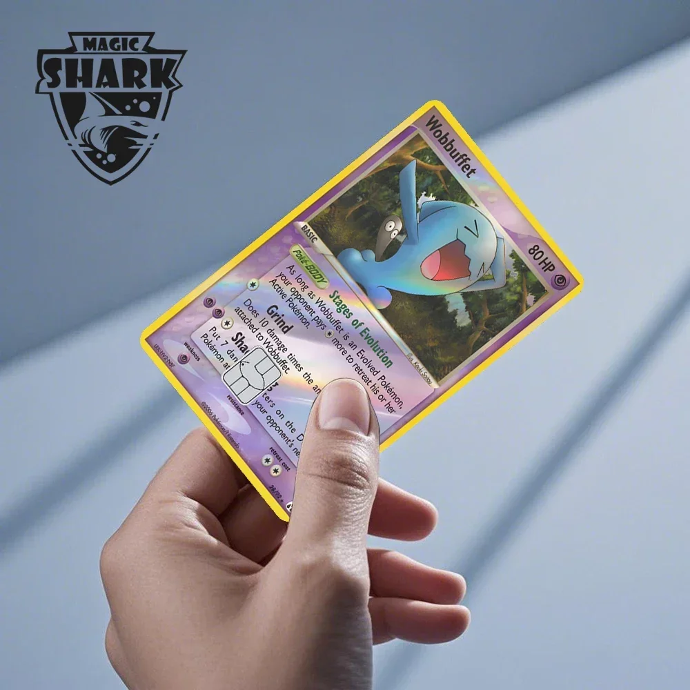 Pokemons Dialga Slaking Golduck Haunter Moltres Rayquaza Slowking Holographic Laser Sticker Film Skin for Debit Bank Credit Card - view 5