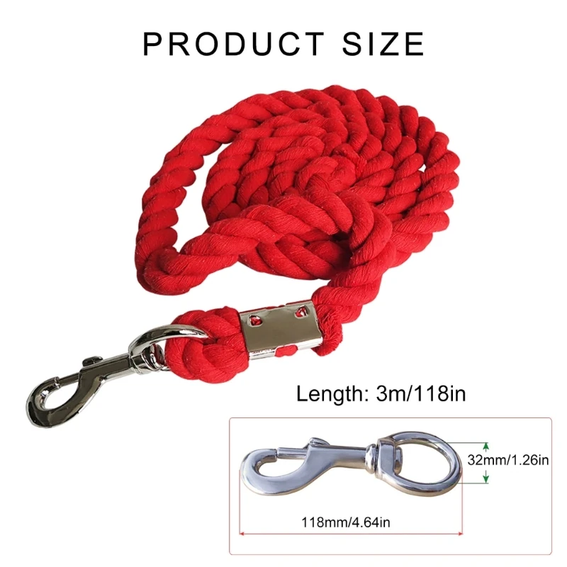 Heavy Duty Leading Rope Halter Equipment for Horses & Livestock Easy to Use