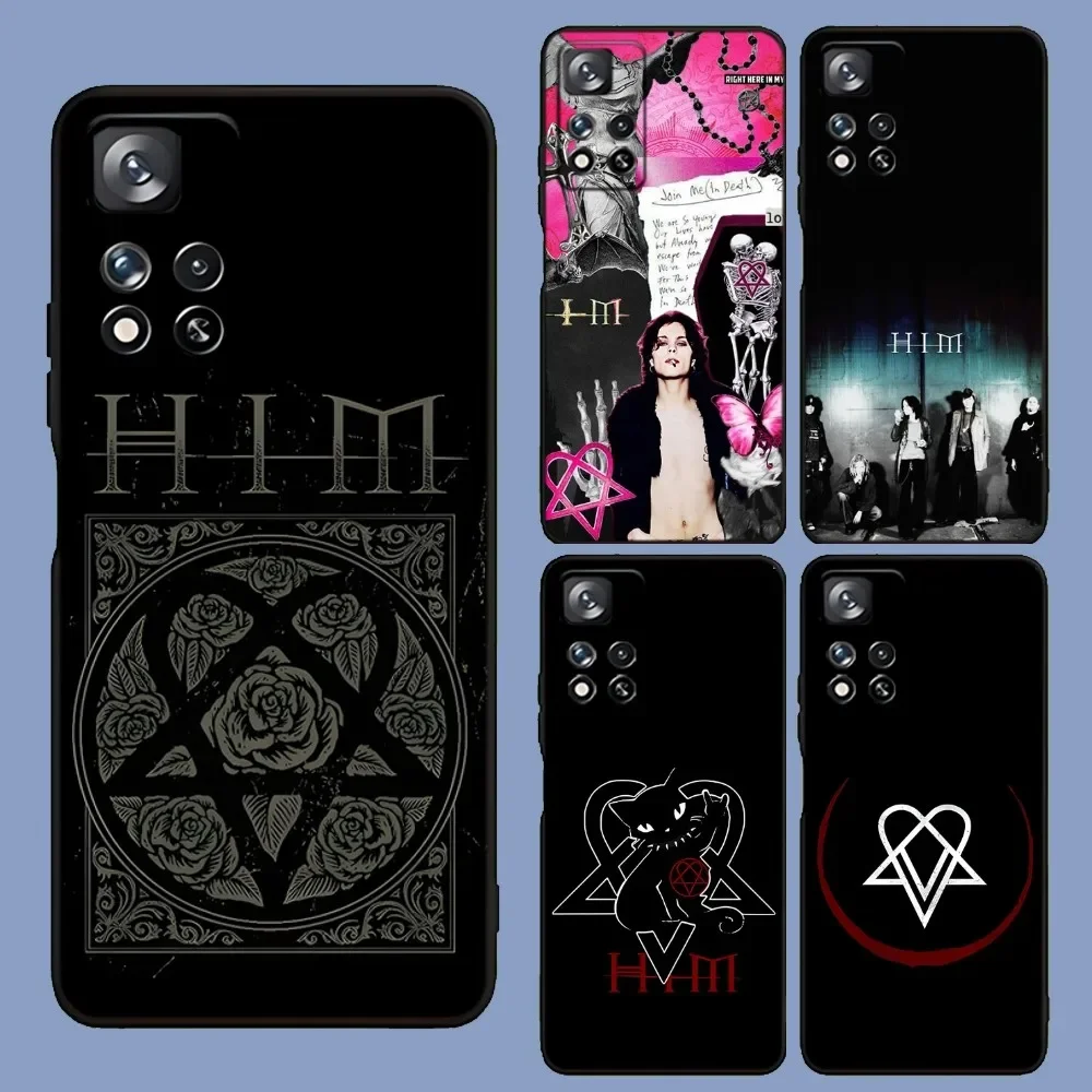 

Him Ornate Heartagram Phone Case For Samsung Galaxy A13,A21s,A22,A31,A32,A52,A53,A71,A80,A91 Soft Black Cover