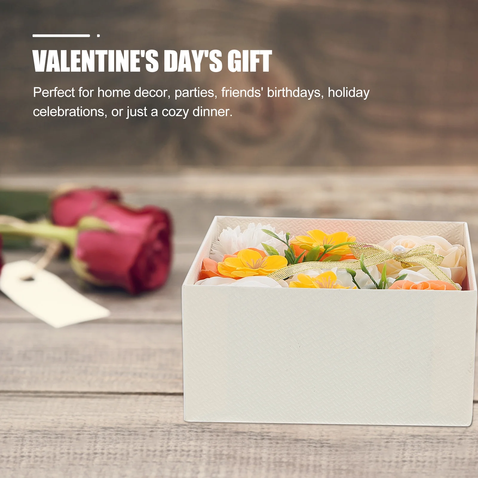 

1Pcs Soap Rose Gift Box Decor Romantic Perfect for Special Occasions Soap Rose Gift Box