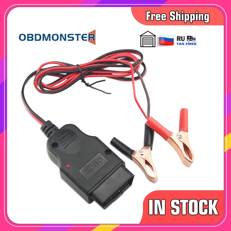 OBD2 Automotive Battery Replacement Tool Universal Car ECU Computer Memory Saver Auto Emergency Power Cord