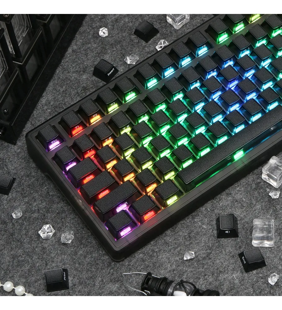 Black Ribbon Keycap 126 Keys Customized PBT Premium 68/75/87/108 Keys Original Height