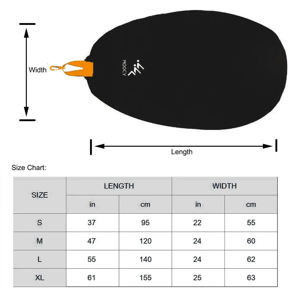 Kayak Cockpit Seal Cover Waterproof Cockpit Protector With 2 Strap M/L/XL/2XL Tear Resistant Deck Boat Kayaking Accessories