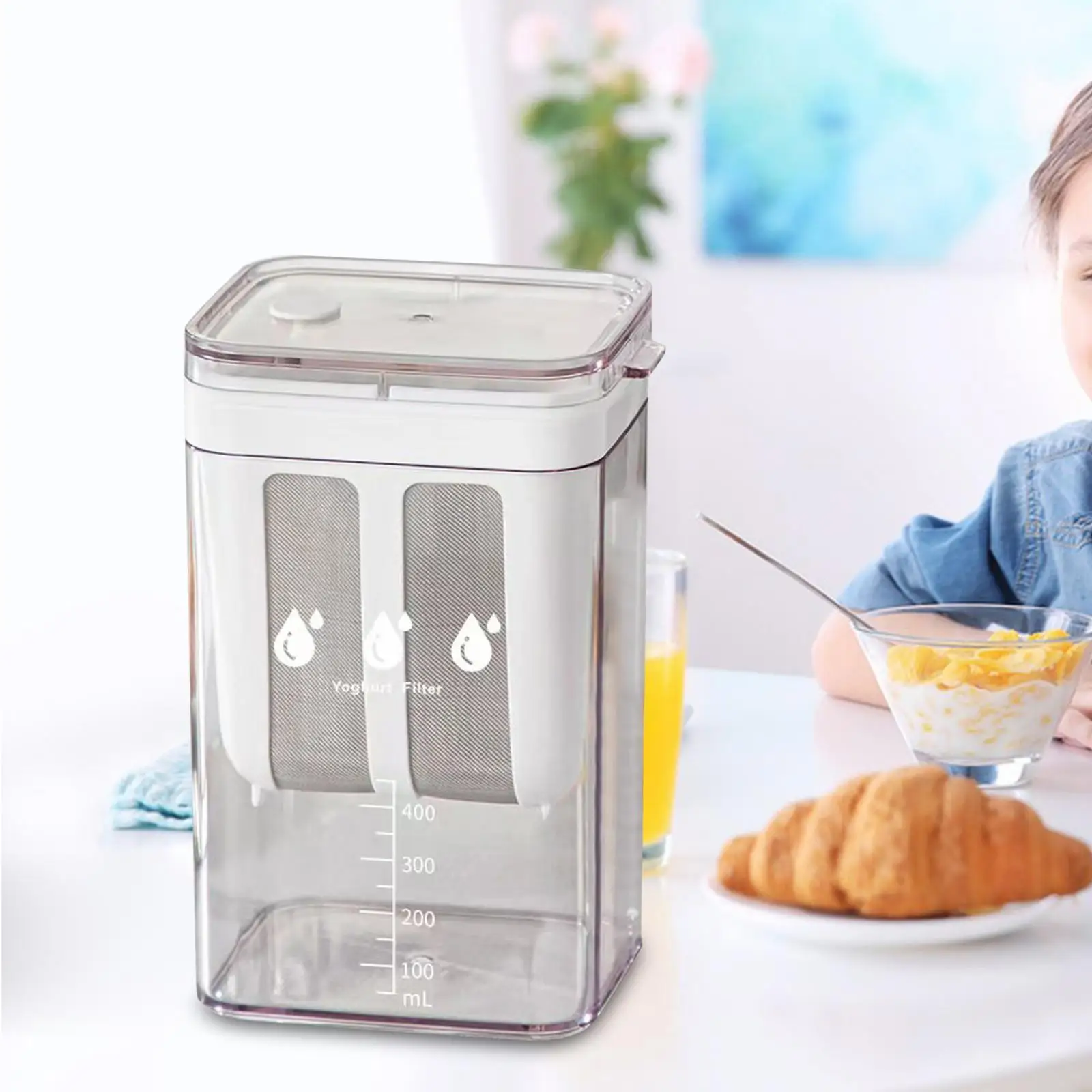 Fabricante de coador de iogurte 1100ml Ferramentas de cozinha Coador de alimentos para iogurte de soja com leite