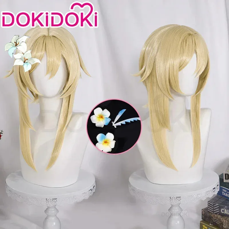 IN MAGAZZINO Viaggiatore Lumine Parrucca Gioco Genshin Impact Cosplay DokiDoki Lumine Ying Parrucca Cosplay Viaggiatore Accessori Per Capelli Halloween