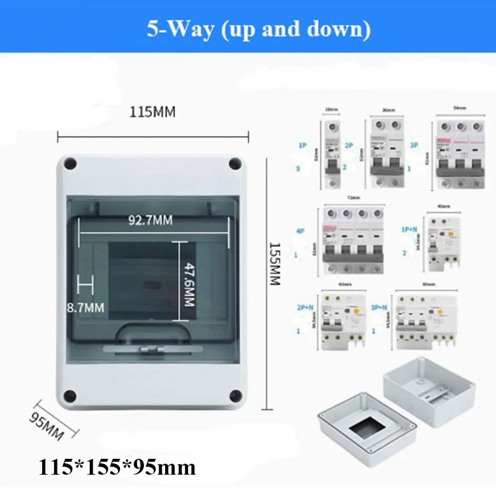 Scatola di giunzione impermeabile Custodia elettrica in plastica IP65 per PC serie HT 4/5/8/12/15/3-4/4-6/6-8/8-10/10-12WAY