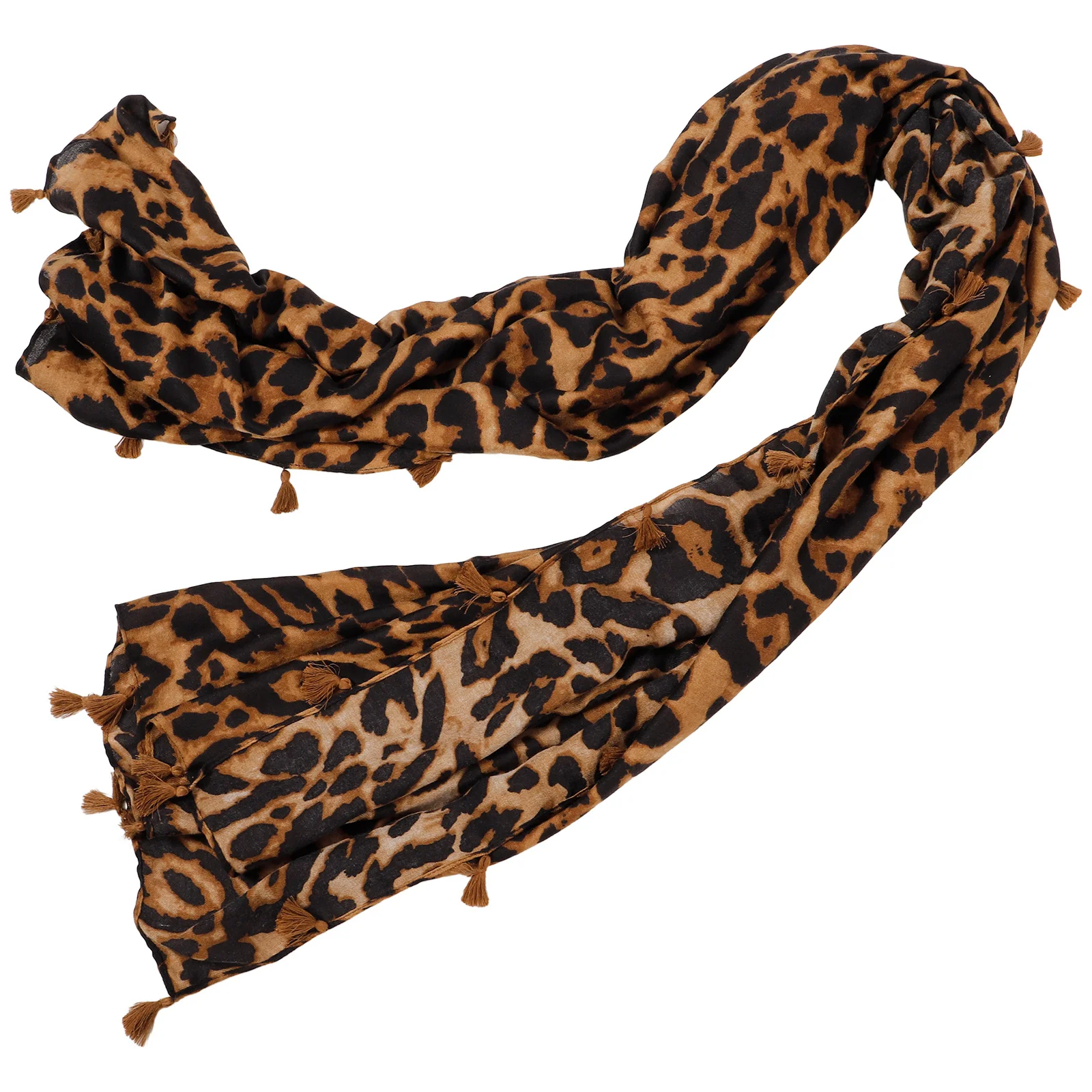 

Women Long Cotton Scarf Leopard Print Fashion Shawl Soft Comfortable All-Season Wear for Party Travel Beach Gift